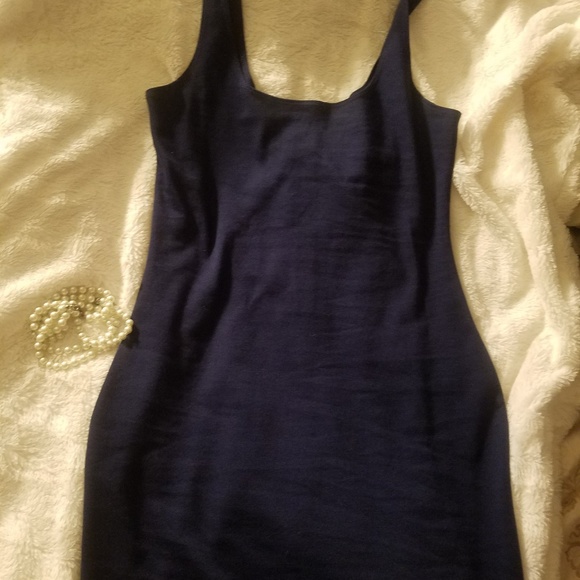 Navy body con dress - Picture 3 of 3